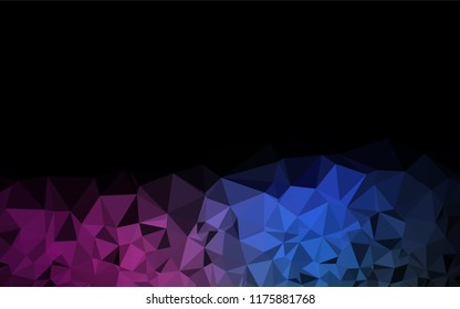Dark Pink, Blue vector blurry hexagon template. Brand new colored illustration in blurry style with gradient. The best triangular design for your business.