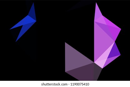 Dark Pink, Blue vector blurry hexagon template. An elegant bright illustration with gradient. The template can be used as a background for cell phones.