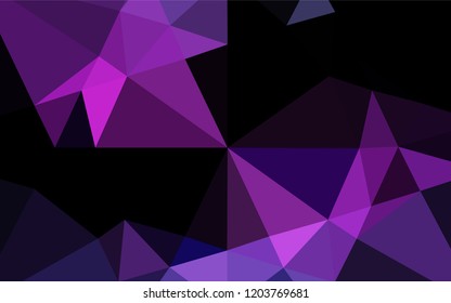 Dark Pink, Blue vector blurry hexagon texture. Triangular geometric sample with gradient.  The template can be used as a background for cell phones.