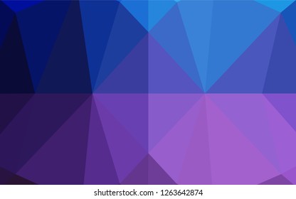 Dark Pink, Blue vector blurry hexagon template. Creative geometric illustration in Origami style with gradient. The best triangular design for your business.