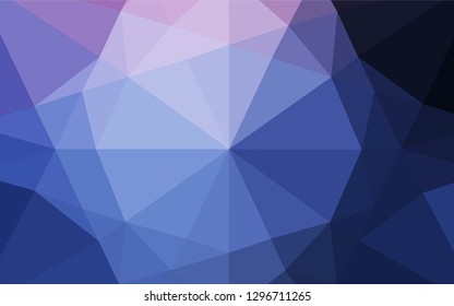 Dark Pink, Blue vector blurry hexagon template. Geometric illustration in Origami style with gradient.  Brand new design for your business.