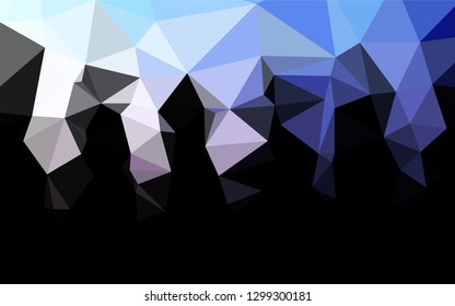 Dark Pink, Blue vector blurry hexagon pattern. Colorful illustration in abstract style with gradient. Triangular pattern for your business design.
