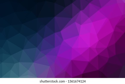 Dark Pink, Blue vector blurry triangle pattern. Modern geometrical abstract illustration with gradient. Template for a cell phone background.