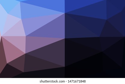 Dark Pink, Blue vector blurry triangle pattern. Colorful illustration in Origami style with gradient.  New texture for your design.