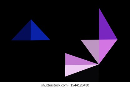 Dark Pink, Blue vector blurry triangle pattern. Shining illustration, which consist of triangles. Brand new design for your business.