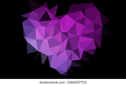 Dark Pink, Blue vector blurry triangle pattern. Shining illustration, which consist of triangles. New texture for your design.
