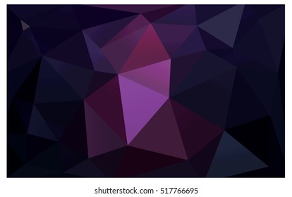 Dark Pink Blue vector blurry triangle background design. Geometric background in Origami style with gradient. 
