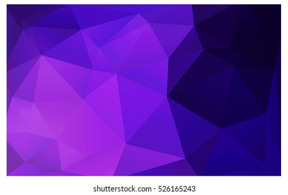 Dark Pink Blue vector blurry triangle background design. Geometric background in Origami style with gradient. 