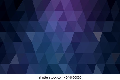 Dark Pink Blue vector blurry triangle background design. Geometric background in Origami style with gradient. 
