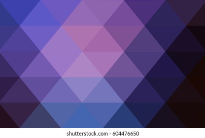Dark Pink, Blue vector blurry triangle background design. Geometric background in Origami style with gradient. 