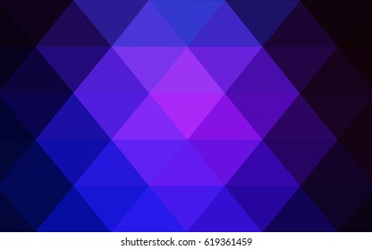 Dark Pink, Blue vector blurry triangle background design. Geometric background in Origami style with gradient. 