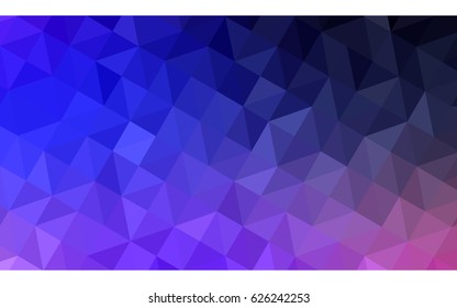 Dark Pink, Blue vector blurry triangle background design. Geometric background in Origami style with gradient. 