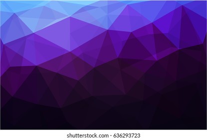 Dark Pink, Blue vector blurry triangle background design. Geometric background in Origami style with gradient. 
