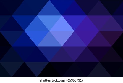 Dark Pink, Blue vector blurry triangle background design. Geometric background in Origami style with gradient. 