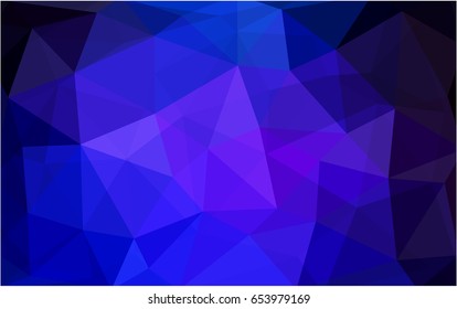 Dark Pink, Blue vector blurry triangle background design. Geometric background in Origami style with gradient. 