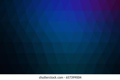 Dark Pink, Blue vector blurry triangle background design. Geometric background in Origami style with gradient. 