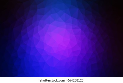 Dark Pink, Blue vector blurry triangle background design. Geometric background in Origami style with gradient. 