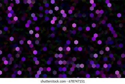Dark Pink, Blue vector blurry hexagon background design. Geometric background in Origami style with gradient. 