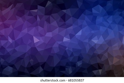 Dark Pink, Blue vector blurry triangle background design. Geometric background in Origami style with gradient. 