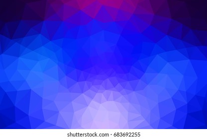 Dark Pink, Blue vector blurry triangle background design. Geometric background in Origami style with gradient. 