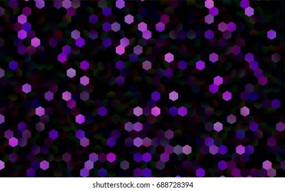 Dark Pink, Blue vector blurry hexagon background design. Geometric background in Origami style with gradient. 