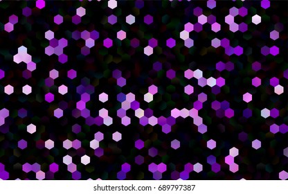 Dark Pink, Blue vector blurry hexagon background design. Geometric background in Origami style with gradient. 