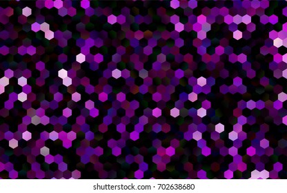 Dark Pink, Blue vector blurry hexagon background design. Geometric background in Origami style with gradient. 