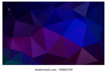 Dark Pink, Blue vector blurry triangle background design. Geometric background in Origami style with gradient. 