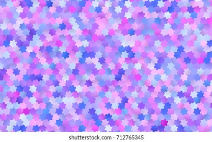 Dark Pink, Blue vector blurry hexagon background design. Geometric background in Origami style with gradient. 