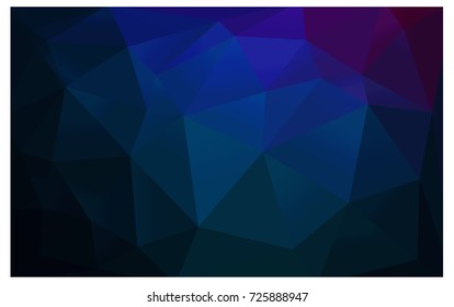 Dark Pink, Blue vector blurry triangle background design. Geometric background in Origami style with gradient. 