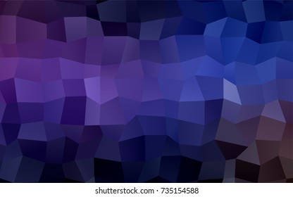Dark Pink, Blue vector blurry rectangular background. Geometric background in square style with gradient. The pattern can be used for brand-new background.