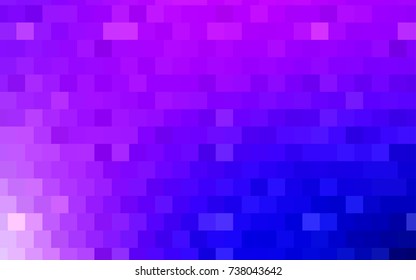 Dark Pink, Blue vector blurry rectangular background. Geometric background in square style with gradient. The pattern can be used for brand-new background.