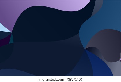 Dark Pink, Blue vector blurry arched template. Modern geometrical abstract illustration with gradient bandy lines. The template can be used as a background for cell phones.