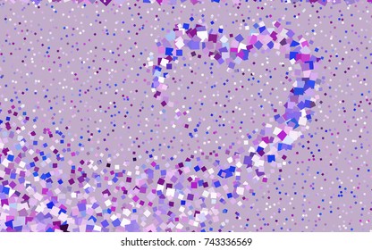 Dark Pink, Blue vector blurry rectangular background. Geometric background in square style with gradient. The pattern can be used for brand-new background.