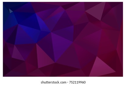 Dark Pink, Blue vector blurry triangle background design. Geometric background in Origami style with gradient. 