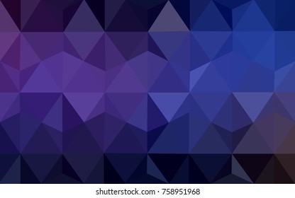 Dark Pink, Blue vector blurry triangle background design. Geometric background in Origami style with gradient. 