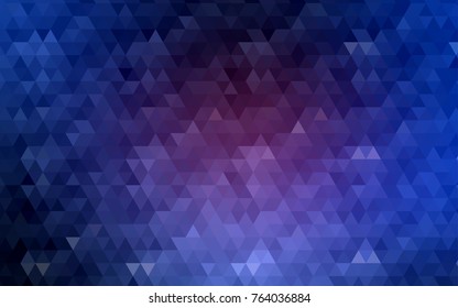 Dark Pink, Blue vector blurry triangle pattern. Shining illustration, which consist of triangles. The best triangular design for your business.