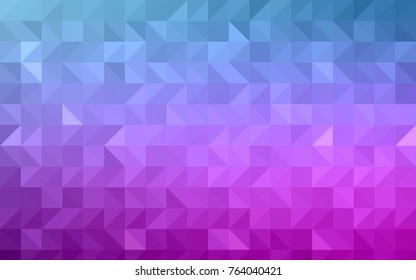 Dark Pink, Blue vector blurry triangle template. Modern geometrical abstract illustration with gradient. The best triangular design for your business.
