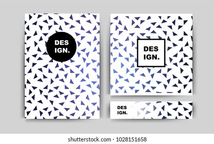 Dark Pink, Blue vector brochure for ui, ux design. Booklet with textbox on colorful abstract background. Beautiful design for cover of notepads.