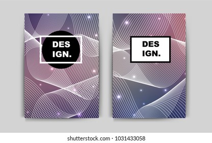 Dark Pink, Blue vector brochure for ui, ux design. Beautiful colored sample in A4 size. Beautiful design for cover of notepads.
