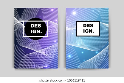 Dark Pink, Blue vector brochure for ui, ux design. Abstract booklet on colored background with gradient. The pattern can be used for any ad, booklets.