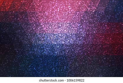 Dark Pink, Blue vector christmas postcard low polygon background. Illustration consisting of triangles. Abstract triangular polygonal origami or crystal design of New Year celebration.