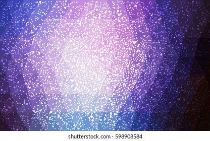 Dark Pink, Blue vector christmas postcard low polygon background. Illustration consisting of triangles. Abstract triangular polygonal origami or crystal design of New Year celebration.