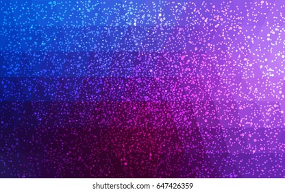 Dark Pink, Blue vector christmas polygon background. Low poly Illustration consisting of triangles with snowflakes. Texture background of New Year celebration.