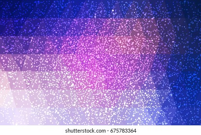 Dark Pink, Blue vector christmas postcard low polygon background. Illustration consisting of triangles. Abstract triangular polygonal origami or crystal design of New Year celebration.