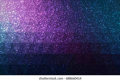 Dark Pink, Blue vector christmas postcard low polygon background. Illustration consisting of triangles. Abstract triangular polygonal origami or crystal design of New Year celebration.