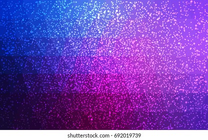 Dark Pink, Blue vector christmas polygon background. Low poly Illustration consisting of triangles with snowflakes. Texture background of New Year celebration.