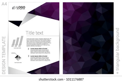 Dark Pink, Blue vector  cover for Envelopes. Booklet with textbox on colorful abstract background. New design for a poster, banner of your website.