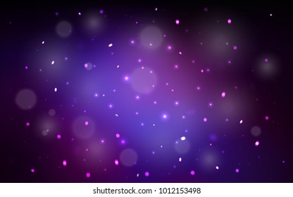 Dark Pink, Blue vector cover with beautiful snowflakes. Decorative shining illustration with snow on abstract template. The pattern can be used for new year ad, booklets.