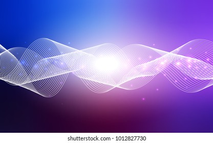 Dark Pink, Blue vector cover with happy holiday ribbons. Blurred decorative design in anniversary style with confetti. The pattern can be used for new year ad, booklets.
